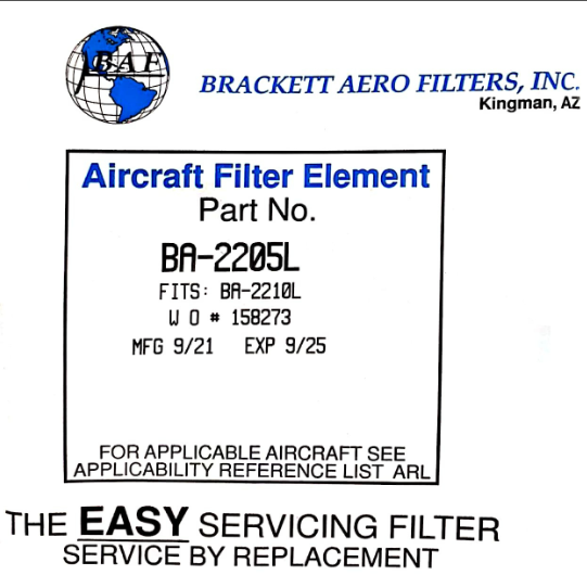 BA-2205L - FILTRO DE AR ELEMENT